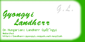 gyongyi landherr business card